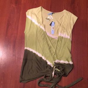 Olive Green Wrap Top